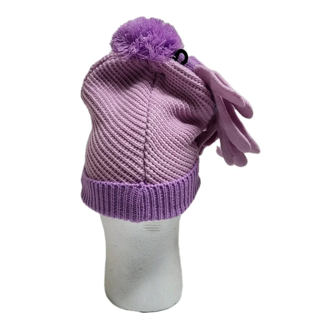 Disney Stitch & Angel 2pc‎ Kids' One Size Winter Beanie Hat and Gloves Set NWT